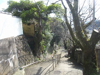 伊豆山神社の参道を下る