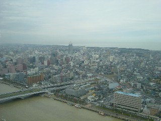 新潟市街地俯瞰