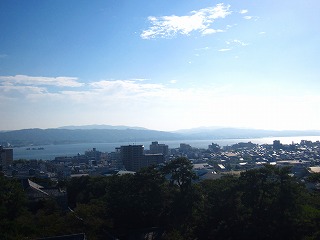 松江城天守から眺望する宍道湖