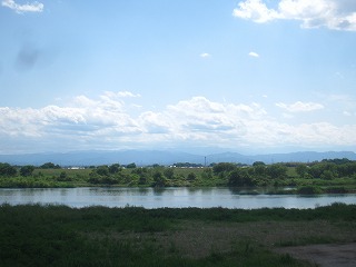 利根川と対岸の風景