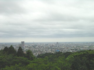 卯辰山・望湖台から金沢市街を望む