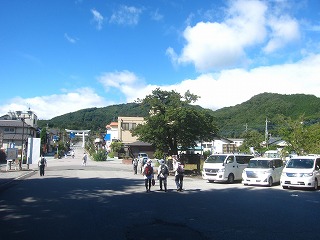 長瀞駅前の風景