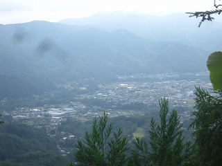 陣見山林道から見た長瀞の風景