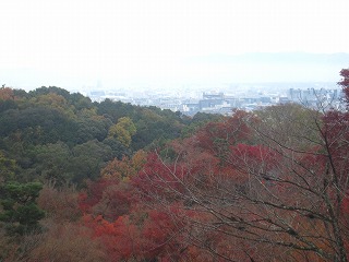 清水寺舞台から京都市街地を望む