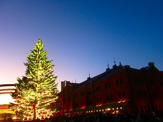 横浜赤レンガ倉庫・クリスマスマーケットの風景