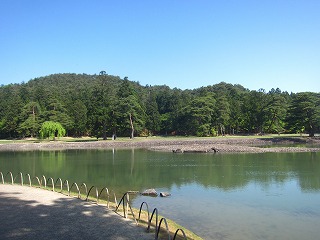 毛越寺浄土式庭園の風景
