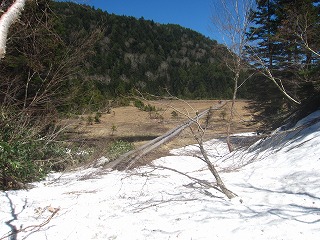 白砂田代と残雪