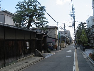 北野天満宮近くの町並み