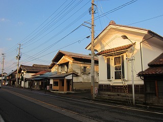 喜多方、蔵造りの町並みの風景