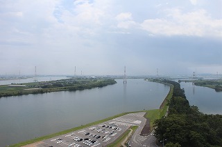 国営木曽三川公園、水と緑の館・展望タワーからの風景