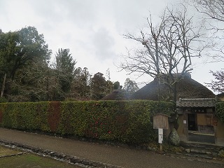 嵯峨野・落柿舎の冬ざれた風景