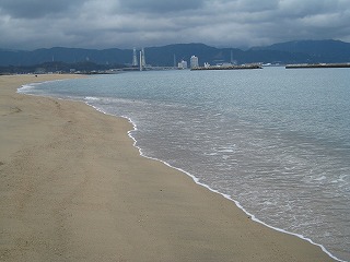 和歌浦、片男波海水浴場の風景