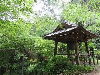 行道山浄因寺、新緑の風景