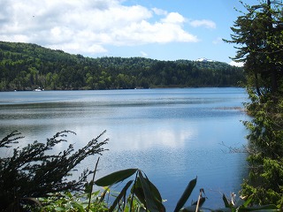 尾瀬沼、仲夏の晴天下の風景