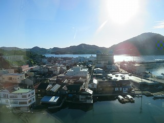 隠岐・西郷の町並みの俯瞰風景