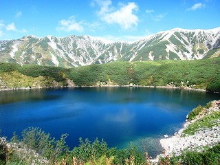 室堂・ミクリガ池と立山の風景