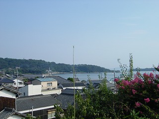 本蓮寺から見た牛窓港の風景