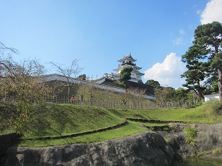 掛川城天守閣の見える風景