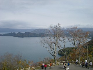 発荷峠展望台から望む十和田湖の風景