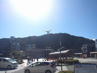 東武日光駅前の風景