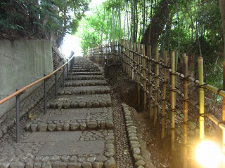 緑に包まれた天神坂の風景