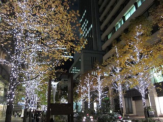 丸の内イルミネーションの風景