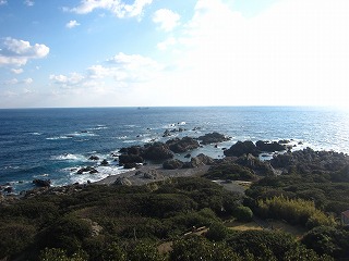 太平洋の大海原と室戸岬の風景